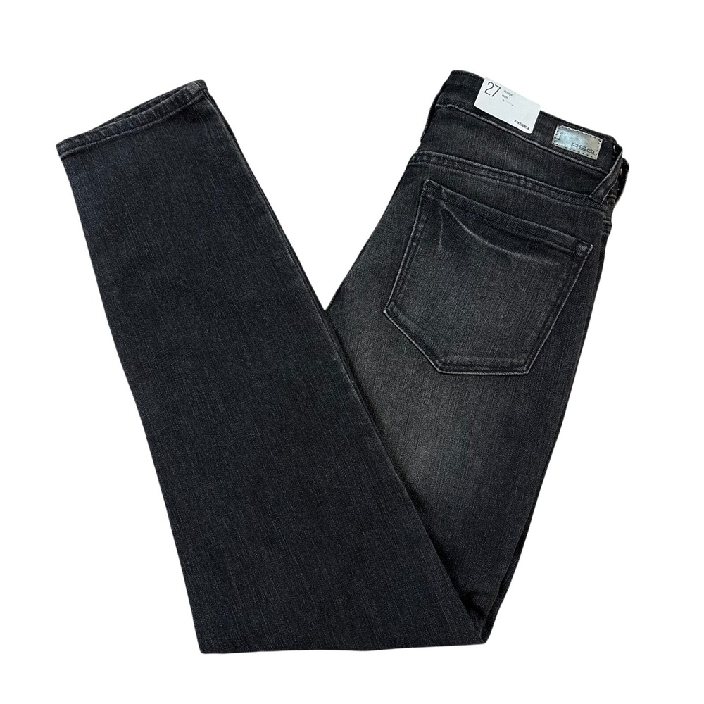 RSQ Womens 27 Black Vintage Mom Jeans Distressed Stretch Denim NEW